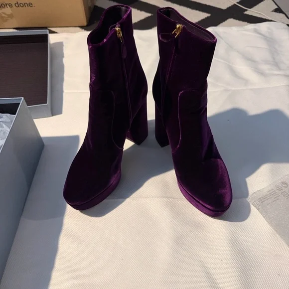 PRADA CALZATURE DONNA Platform Boots| size 40.5 | Color - Mora (Purple) - Picture 12 of 17